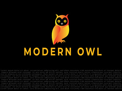 Owl Modern animal logo design