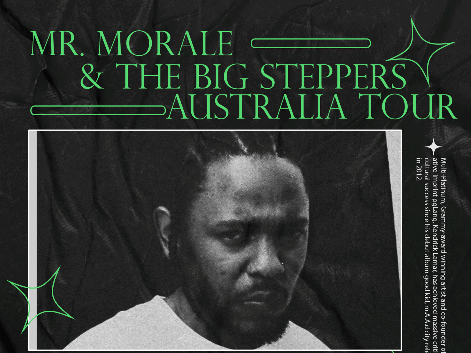 Kendrick Lamar Australia Concert 2022 design concept design edm graphic design