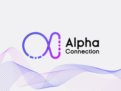 Alpha Connection Logo Design alpha branding c combination concept connection design graphic design illustration infinity internet letter logo logos loop monogram simple symbol technology vector