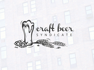 Craft Beer Syndicate beer branding hops logo wheat
