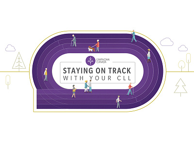 Running Track cancer cll cycle cyclical diagram illustration lanes lymphoma running track track
