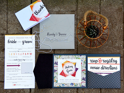 Geometric Wedding Suite envelopes floral geometric invitation rsvp stationary wedding wedding invitations wedding invites wedding suite