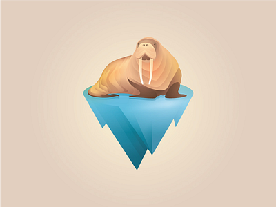 Hello Walrus animal beq branding forsale ice illustration logo walrus