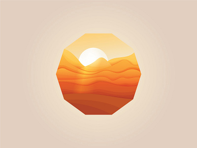 Oasis beq brand desert forsale icon logo mark mirage sale sunrise sunset