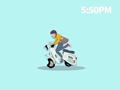 Vespanican beq icon illustration motorcycle vespa