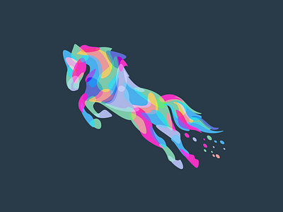 Horse animals beq fullcolor horse icon illustration logo