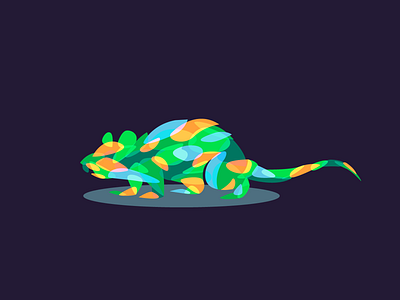 Rat beq colorfull icon illustration logo rat