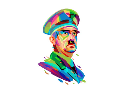 Pure Art Hitler army figures fullcolor hitler icon illustration logo marine politics soldier war