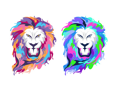 Two Lion beq 01 branding forsale fullcolor illustration lion logo