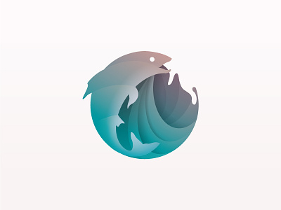 Fish beq branding fish fishing for sale forsale icon logo wave