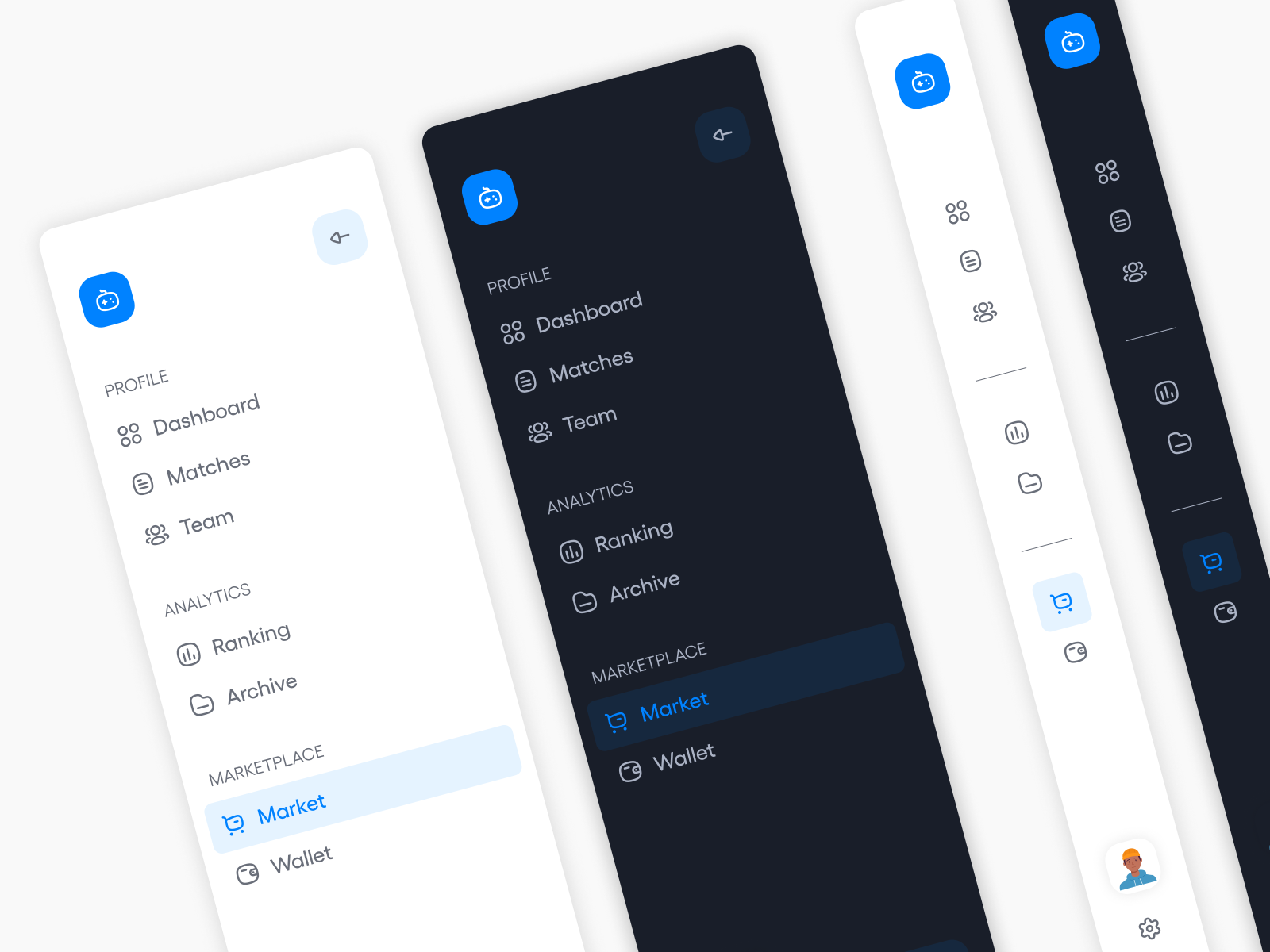 Sidebar Menu Navigation – UI Design Component By Nicola On Dribbble