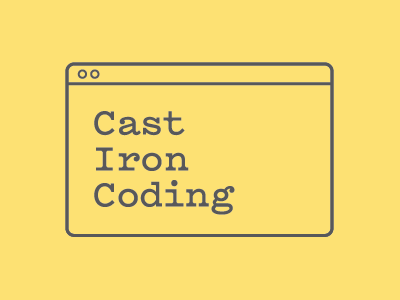 Cast Iron Coding cast cast iron code coding iron logo tech