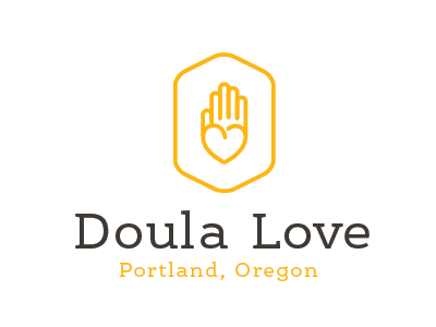 Doula Love, Final americantypewriter birth ernestine hand heart leaf lock up shape