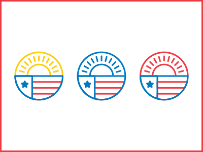 Solar in America america flag icon solar star stripes sun