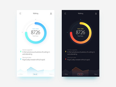 Daily practice - Sport Pedometer UI app daily sport ui uxdesign