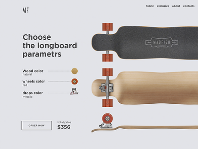 Longboard constructor page 3d visualization constructor longboards madfish web