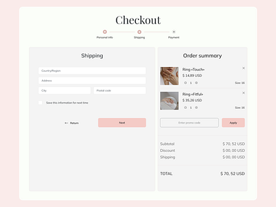 Ecommerce checkout page buttons cart checkout design fashion fields inspiration payment ui ux