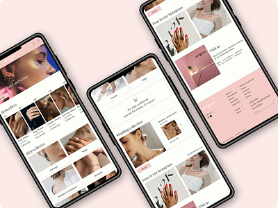 Jewelry store mobile version application buttons design ecommerce fashion inspiration jewelry main page mobile mobile design product card redesign store ui ux