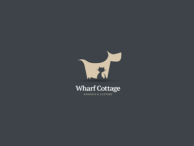 Wharf Cottage Kennels branding design graphic design illustration logo vector