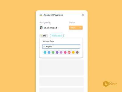 Creating Tags in Hiver creating dropdown hiver interaction selection tags usability ux
