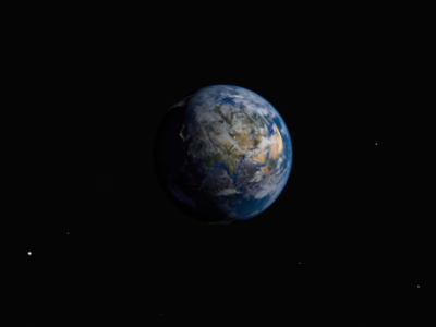 Home 3d animation blender earth model space