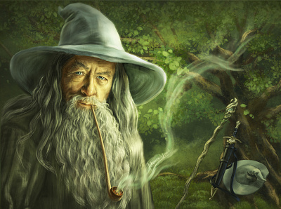 Gandalf artistic gandalf illustration lord lotr