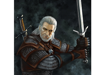 Geralt geralt illustration witcher