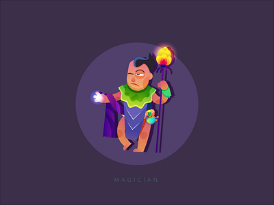 Magician characterdesign concept art design game art illustration vector