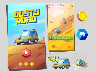 DUSTYROAD Gameart concept art design game art game design mobilegame ui