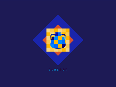 Bluepot branding design illustration logo vector