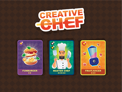 Creative Chef boardgames characterdesign chef concept art food game art game cards illustration vector