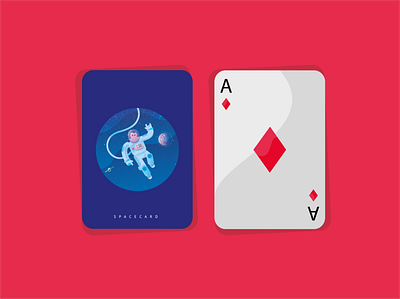 SPACE-CARD card games cards design diamond ace card diamond ace card illustration playingcards vector