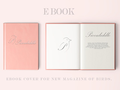 Ebook Cover Design For New Magazine of birds.(Piccaliddle) book cover branding cover ebook graphic design logo vector