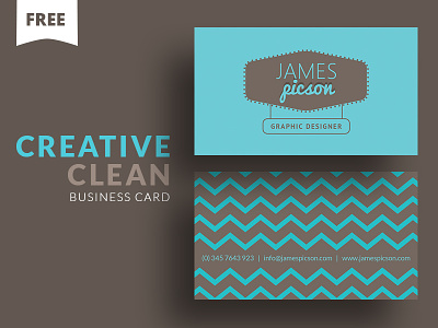Free - Creative Clean Business Card business card business card freebie cooledition free free business card freebie photoshop template