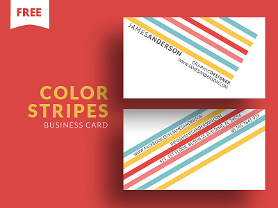 Free - Color Stripes Business Card