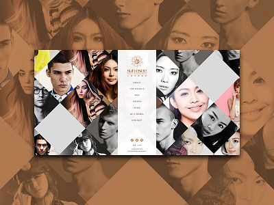 Model website concept clean design website elegant fashion layout model modern ui web