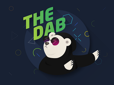 The Dab bear dab dance flat hiphop illustration swag