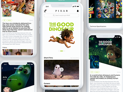 Pixar Animation Studios animation daily iphonex pixar studio ui