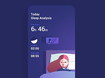 Sleep Analysis analysis flat health illust sleep time