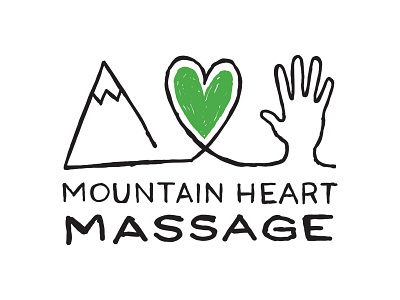 Mountain Heart Massage branding design graphic design illustration logo typography