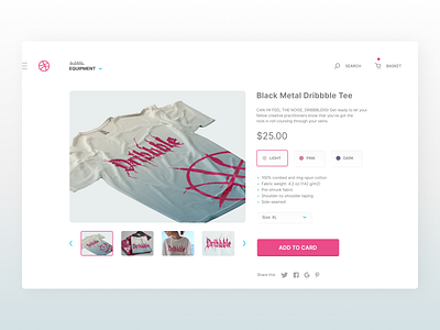 Black Metal Tee in Dribbble shop branding card product dribbble dribbble shop e commerce e shop shop shopping store store app ui ui design user interface web design