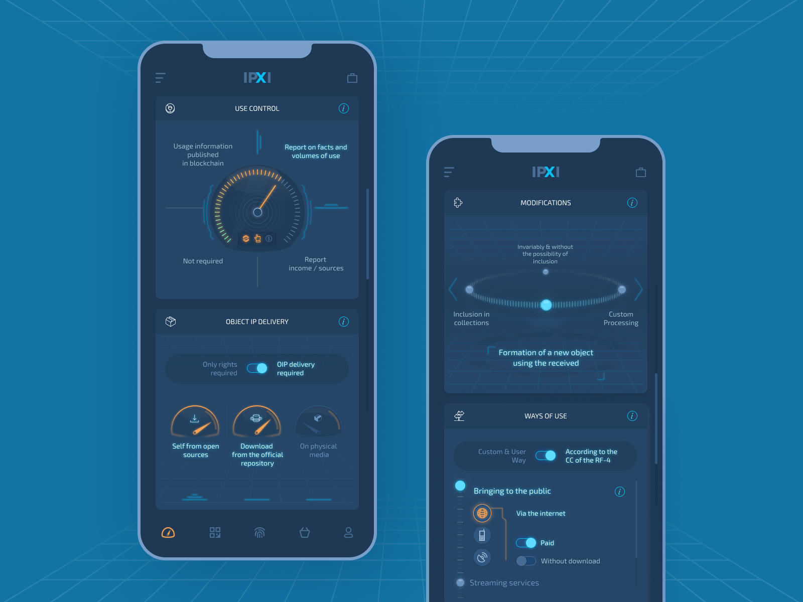 IP management app's widgets by Vito Lolinov on Dribbble