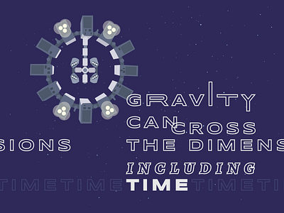 Gravity google fonts illustration interstellar lettering sci fi space spacecraft travel typography
