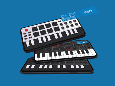 AKAI MPK mini synth app app app design keyboard mobile ui music app piano synth synthesizer ui design vsti