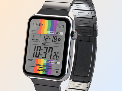 Timex T80 tribute clock app figma mobile ui timex ui design watch watches watchos