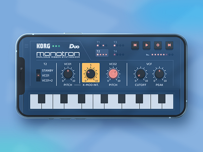 KORG Monotron mini synth app app design keyboard mobile ui music app piano synth synthesizer ui ui design vsti