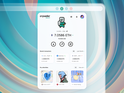 Crysader is for Crypto ⚔️ app design banking browser extension crypto wallet fintech nft ui widget