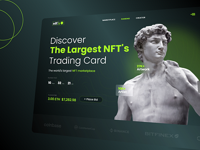 NFT Marketplace app branding crypto news interactive nft nft marketplace ui web website