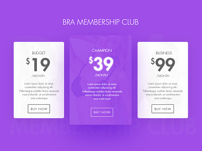 Membership card club color membership purple