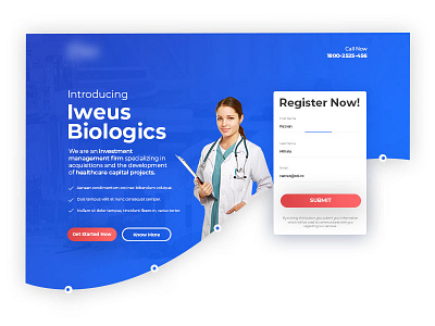 Iweus Health design landing page ui ux website wireframe